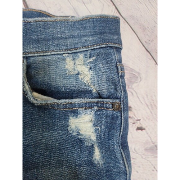 Joe's Jean Distressed Med Wash Bermuda Jean Shorts size 26 Pockets Casual - Picture 4 of 9